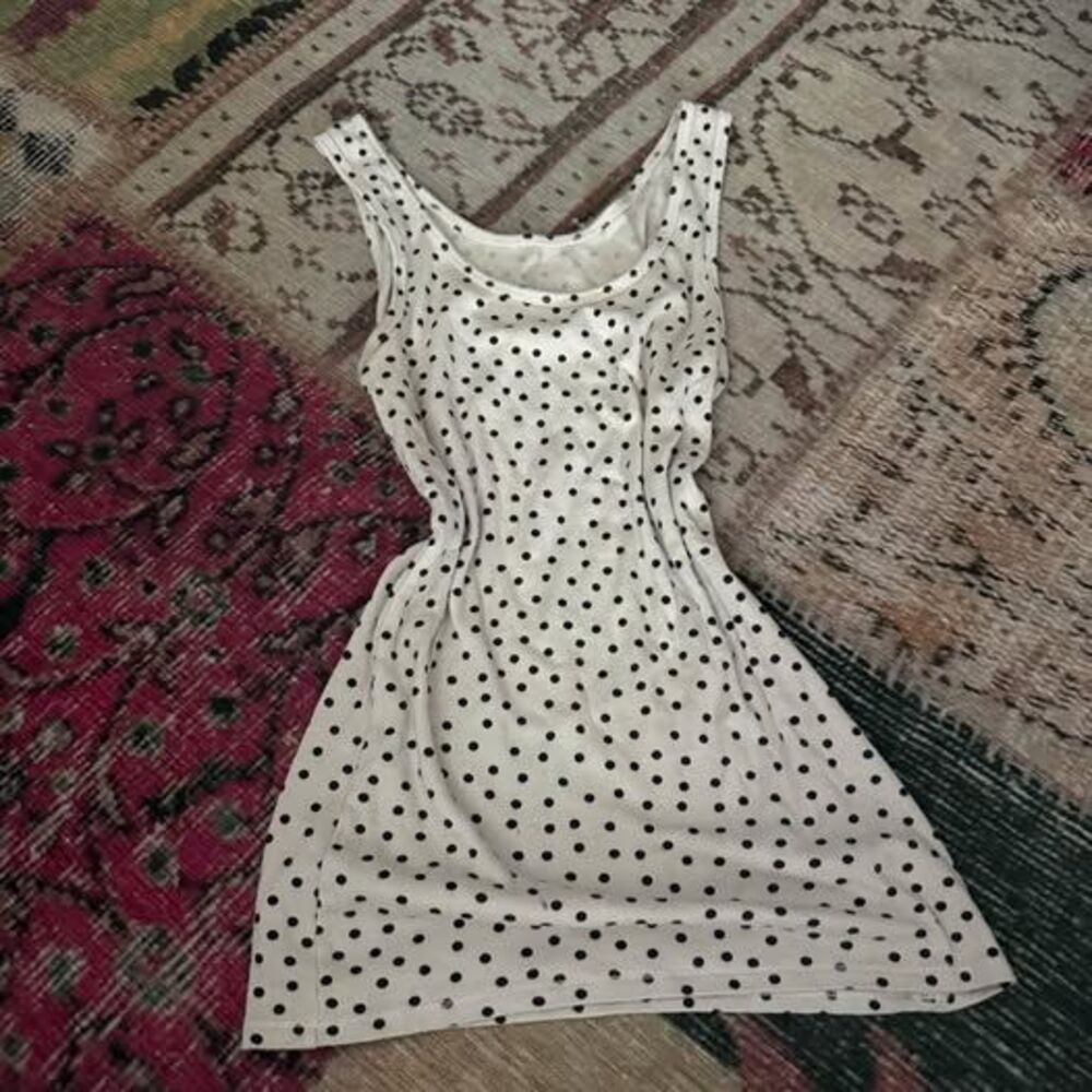 A New Day Polka Dot Tank top shirt blouse  Size Medium